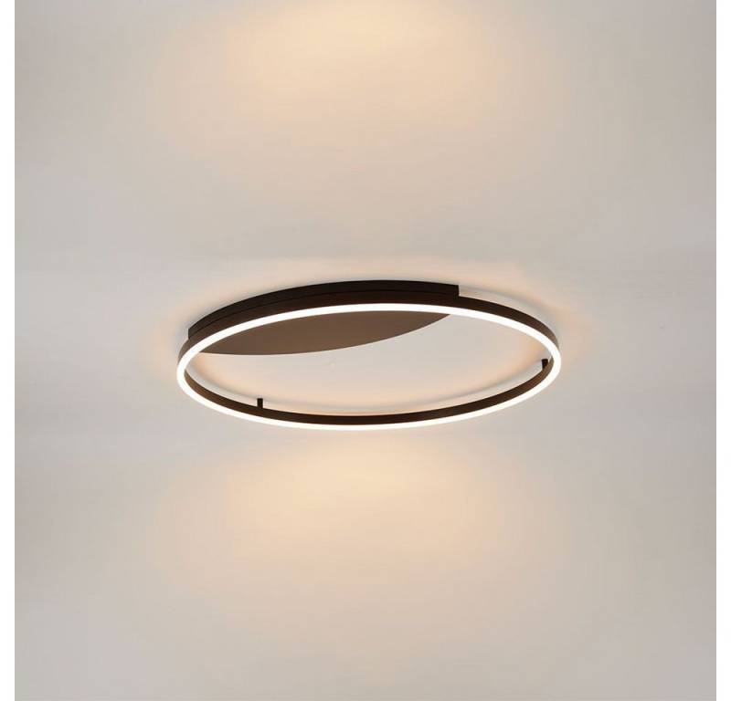 s.luce Deckenleuchte LED Wandlampe & Deckenlampe Ring 80 Dimmbar Schwarz, Warmweiß von s.luce