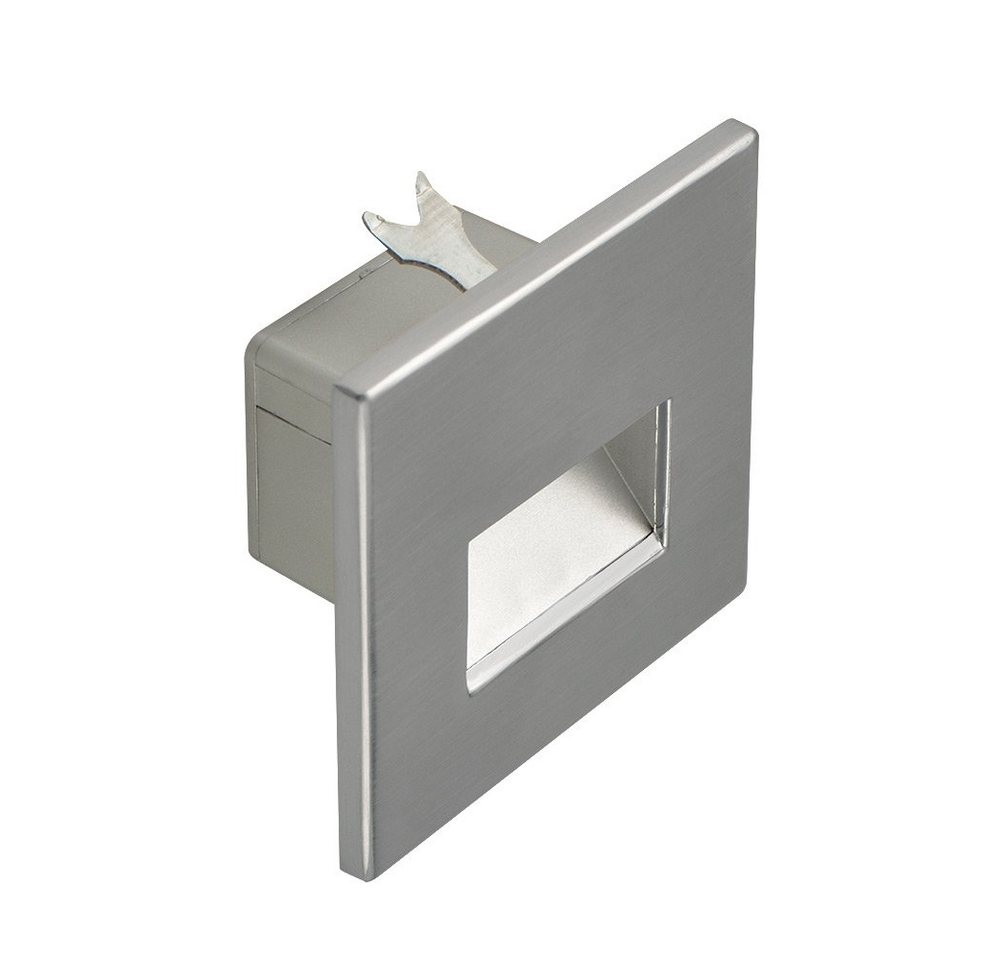 s.luce Einbauleuchte LED Wandeinbauleuchte Box 60lm Aluminium, Warmweiß von s.luce