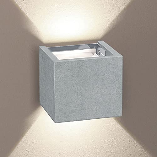 s.luce Ixa LED High Power Wandlampe IP20 Dimmbare Wandleuchte Up und Down Light, Farbe Beton, Quadratisch s.luce Ixa LED High Power Wandlampe IP20 Dimmbare Wandleuchte Up und Down Light, Farbe Beton, Quadratisch von s`luce