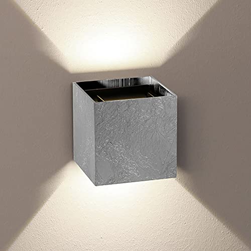 s.luce Ixa LED High Power Wandlampe IP20 Dimmbare Wandleuchte Up und Down Light, Farbe Blattsilber, Quadratisch s.luce Ixa LED High Power Wandlampe IP20 Dimmbare Wandleuchte Up und Down Light, Farbe Blattsilber, Quadratisch von s`luce