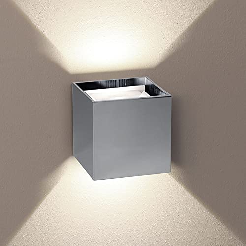 s.luce Ixa LED High Power Wandlampe IP20 Dimmbare Wandleuchte Up und Down Light, Farbe Chrom, Quadratisch s.luce Ixa LED High Power Wandlampe IP20 Dimmbare Wandleuchte Up und Down Light, Farbe Chrom, Quadratisch von s`luce