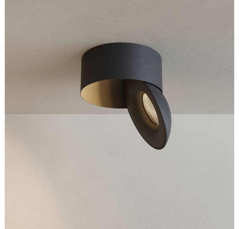 s.luce LED Deckenstrahler Santa Neo schwenkbar & dimmbar Schwarz, Warmweiß von s.luce