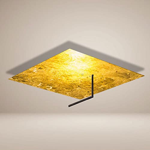 s.luce LED Wand- und Deckenlampe Edge, Farbe:Blattgold, Größe:62x62cm von s`luce