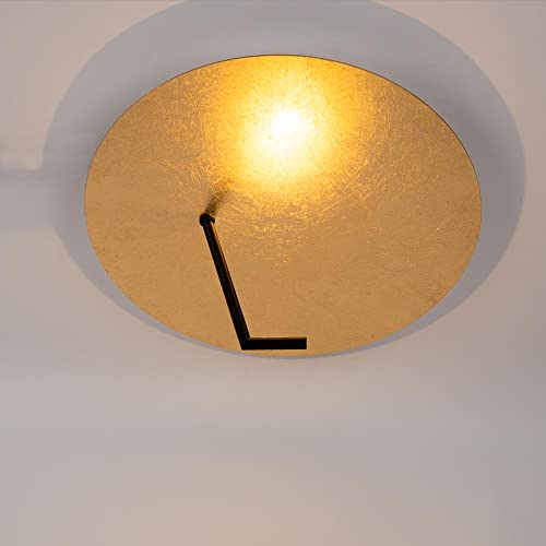 s.luce LED Wand- und Deckenlampe Hook, Farbe:Blattgold, Größe:Ø 45cm von s`luce