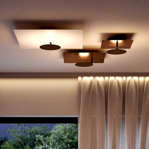 s.luce LED Wandlampe Deckenlampe Plate Wandleuchte Deckenleuchte Indirekt, Farbe:Weiß, Größe:62x62cm von s`luce