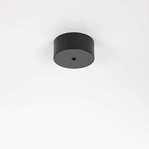 s.luce Modular Smart Clip Magnet Baldachin Aufhängung für Pendelleuchten & Hängeleuchten, Farbe:Schwarz, Aufhängung:Stromkabel von s.luce