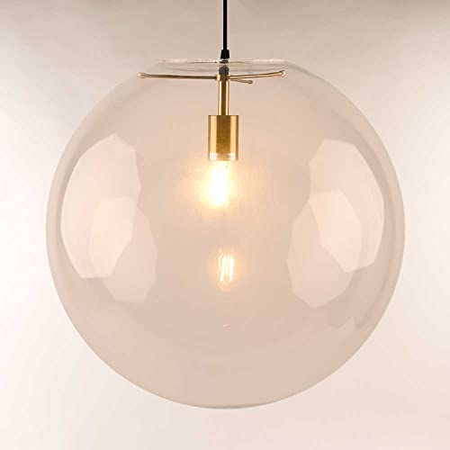 s.luce Orb Glaskugel Galerieleuchte 5m Abhängung, Farbe Gold/Klar, Größe Ø 50cm von s`luce