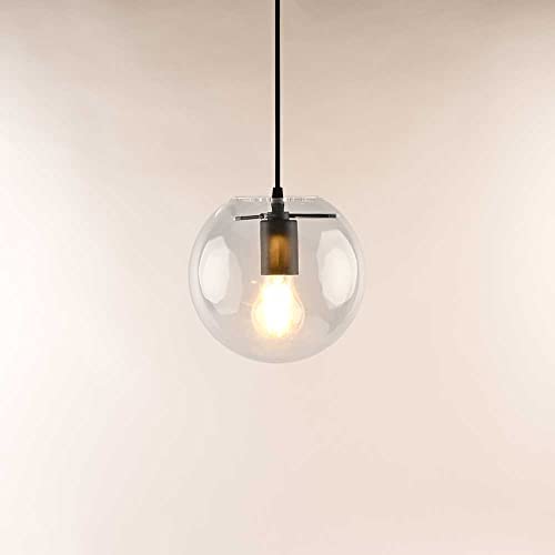 s.luce Orb Glaskugel Galerieleuchte 5m Abhängung, Farbe Schwarz/Klar, Größe Ø 20cm von s`luce