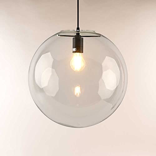 s.luce Orb Glaskugel Galerieleuchte 5m Abhängung, Farbe Schwarz/Klar, Größe Ø 40cm von s`luce