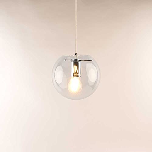 s.luce Orb Glaskugel Hängeleuchte Hängelampe Pendellampe Pendelleuchte Glaslampe, Farbe Gold/Klar, Größe Ø 50cm von s`luce