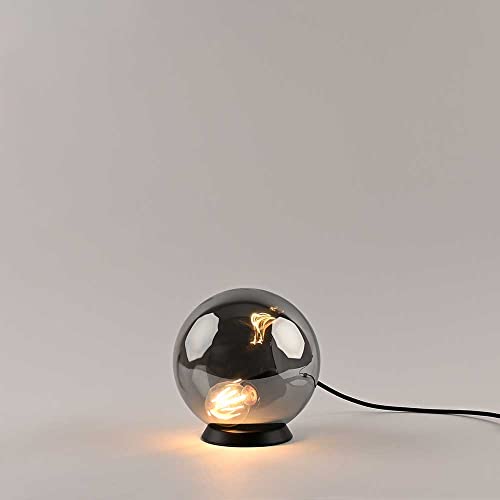 s.luce Orb Glaskugel Tischleuchte Tischlampe Schlafzimmerlampe Flurleuchte, Farbe Rauch, Größe Ø 20cm von s`luce