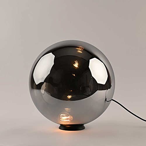 s.luce Orb Glaskugel Tischleuchte Tischlampe Schlafzimmerlampe Flurleuchte, Farbe Rauch, Größe Ø 40cm von s`luce