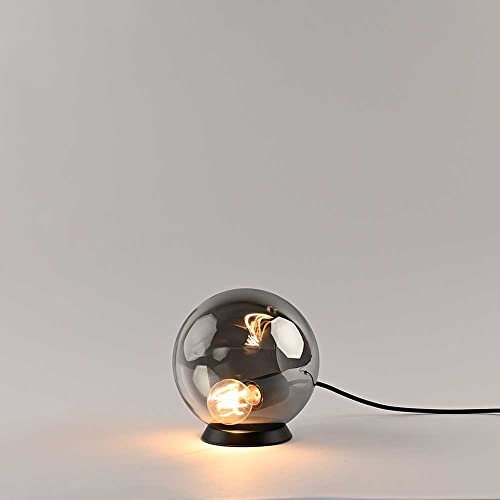 s.luce Orb Glaskugel Tischleuchte Tischlampe Schlafzimmerlampe Flurleuchte, Farbe Rauch Verlauf, Größe Ø 20cm von s`luce