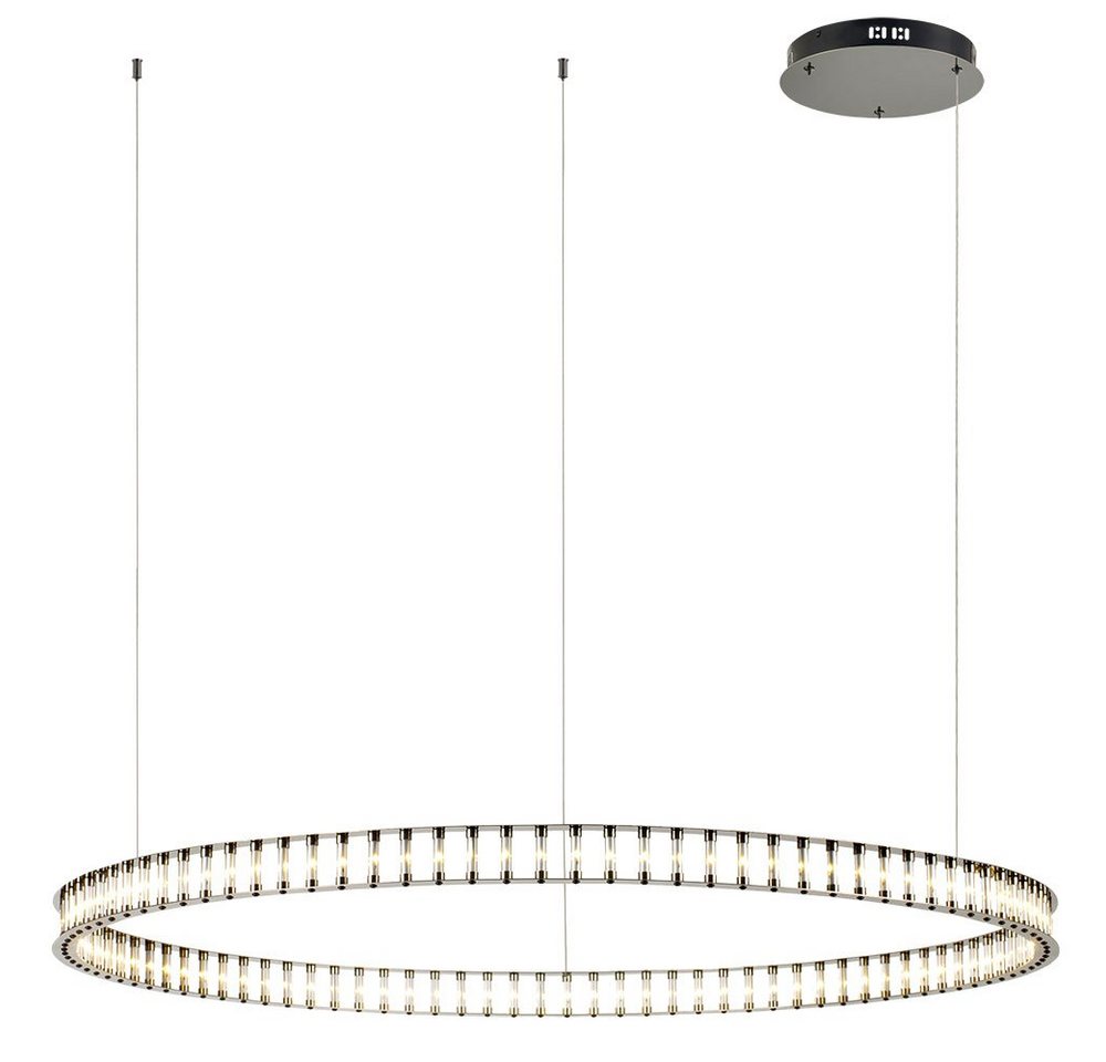 s.luce Pendelleuchte Atom Ring LED-Pendelleuchte Dimmbar Schwarzchrom, Warmweiß von s.luce