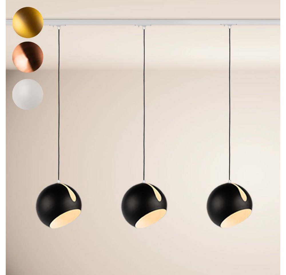 s.luce Pendelleuchte Ball Esstisch-Hängeleuchte 1-Phasen-Schiene 200cm Ø 30cm Mittel Gold s.luce Pendelleuchte Ball Esstisch-Hängeleuchte 1-Phasen-Schiene 200cm Ø 30cm Mittel Gold von s.luce