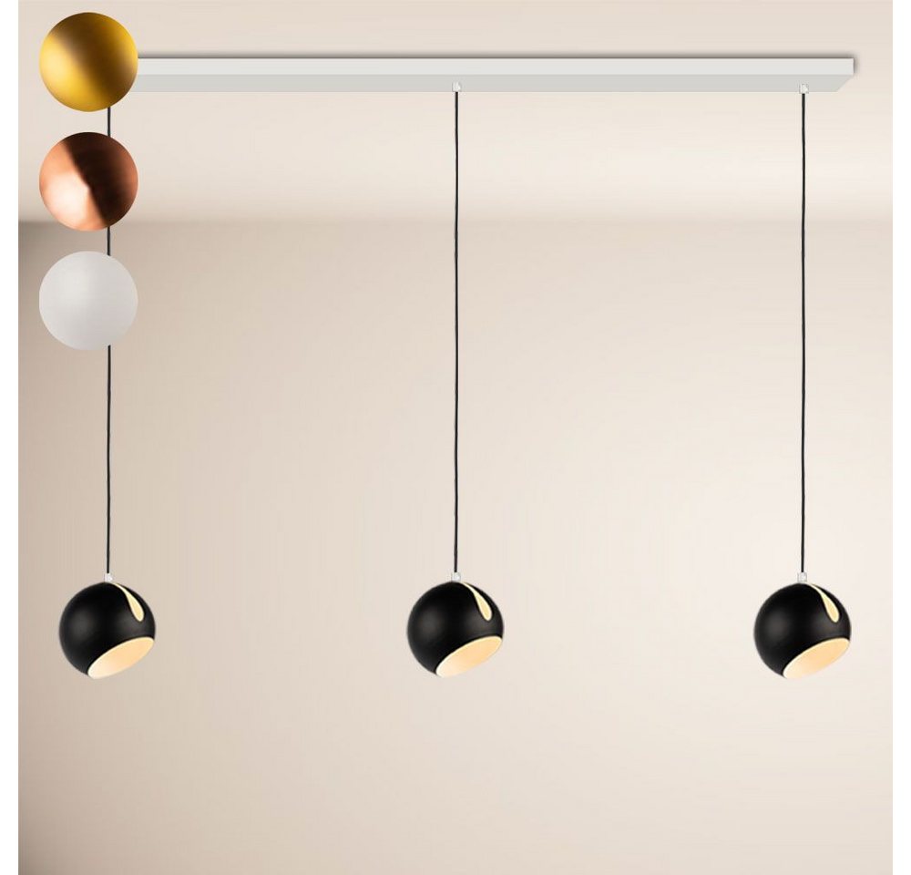 s.luce Pendelleuchte Ball Esstisch-Pendelleuchte 2-5-flammig Ø 20cm Balken 160cm Schwarz s.luce Pendelleuchte Ball Esstisch-Pendelleuchte 2-5-flammig Ø 20cm Balken 160cm Schwarz von s.luce