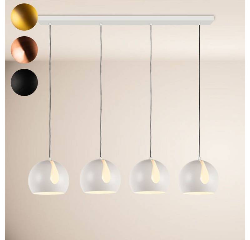 s.luce Pendelleuchte Ball Esstisch-Pendelleuchte 2-5-flammig Ø 30cm Balken 120cm Schwarz von s.luce