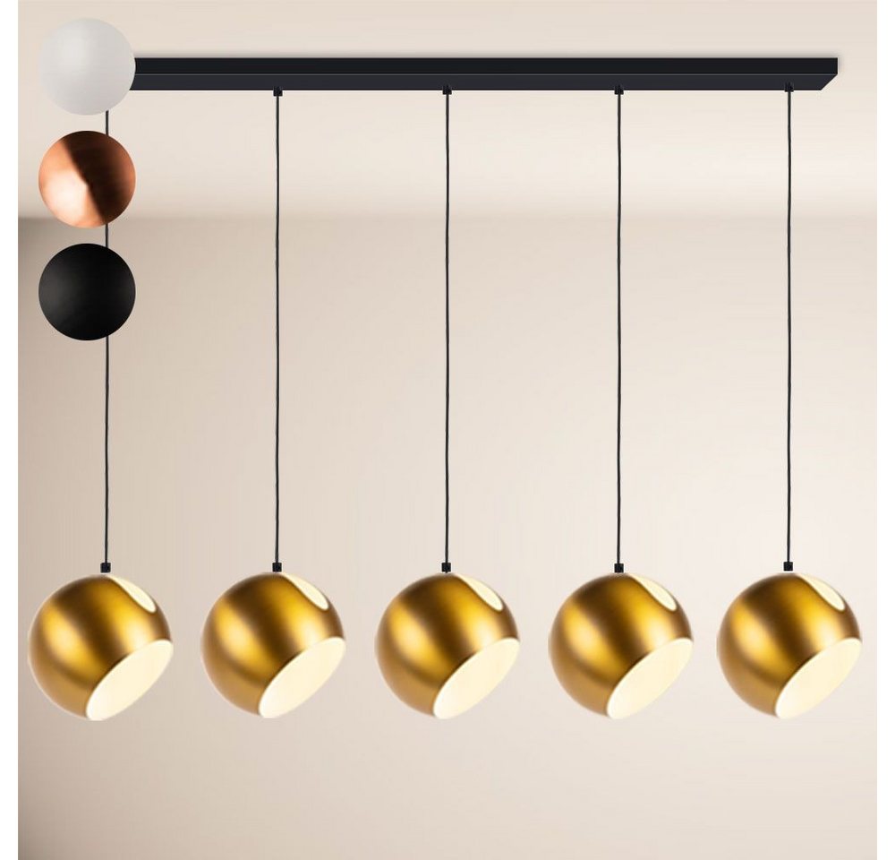s.luce Pendelleuchte Ball Esstisch-Pendelleuchte 2-5-flammig Ø 30cm Balken 160cm Schwarz s.luce Pendelleuchte Ball Esstisch-Pendelleuchte 2-5-flammig Ø 30cm Balken 160cm Schwarz von s.luce