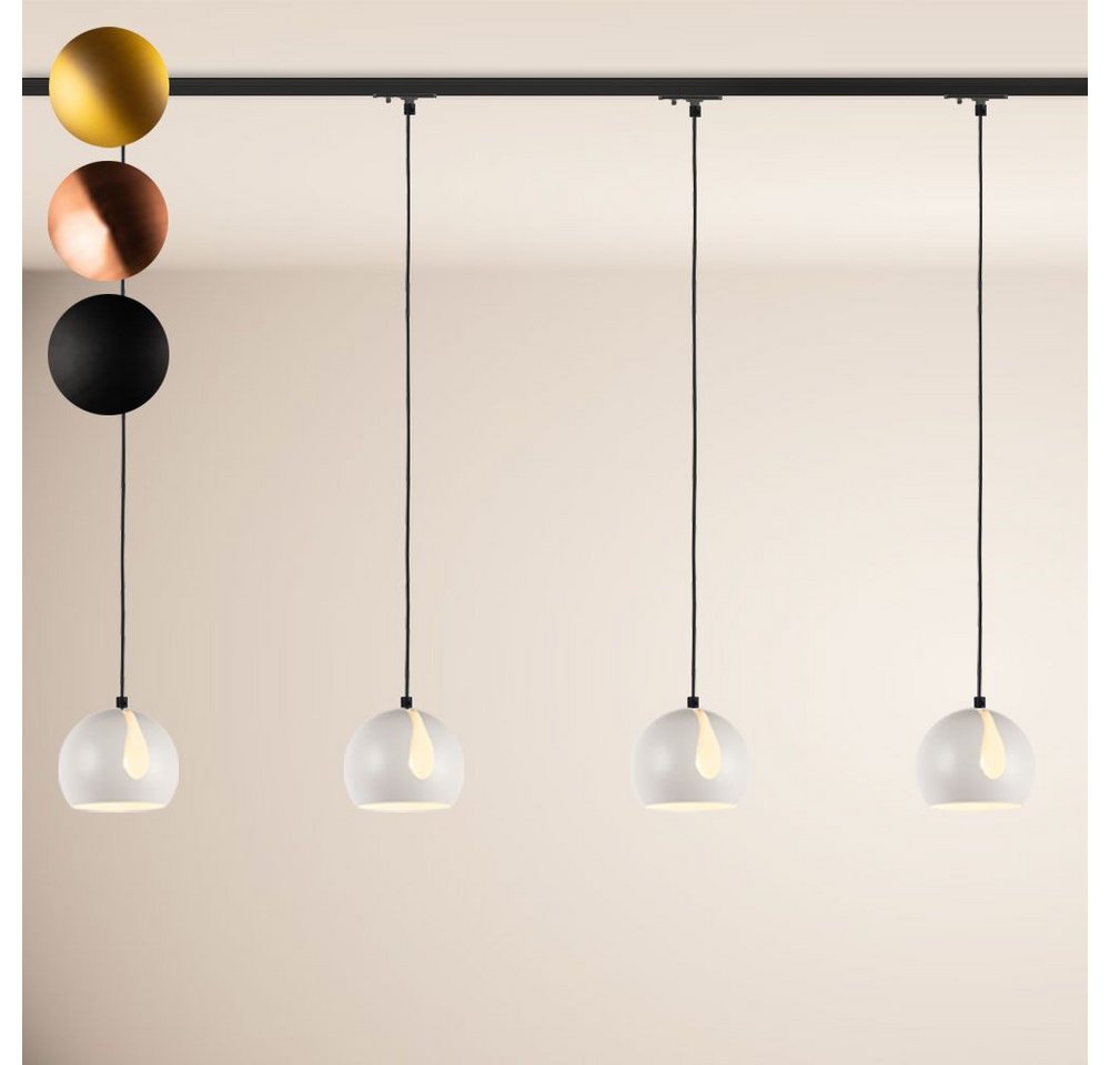 s.luce Pendelleuchte Ball Esstischlampe 1-Phasen-Schiene 200cm Ø 20cm Endeinsp. Weiß s.luce Pendelleuchte Ball Esstischlampe 1-Phasen-Schiene 200cm Ø 20cm Endeinsp. Weiß von s.luce