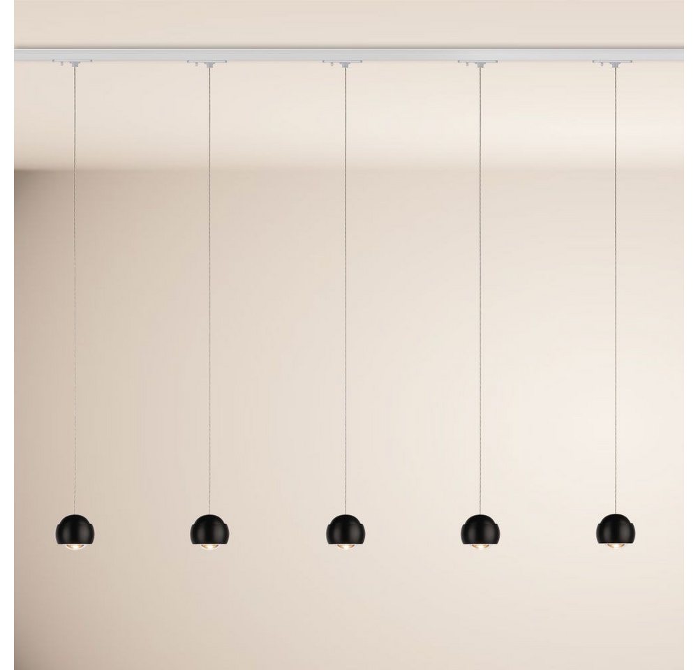 s.luce Pendelleuchte Beam LED 1-Phase-Schiene 200cm Esszimmerlampe Endeinspeiser Schwarz, Warmweiß s.luce Pendelleuchte Beam LED 1-Phase-Schiene 200cm Esszimmerlampe Endeinspeiser Schwarz, Warmweiß von s.luce