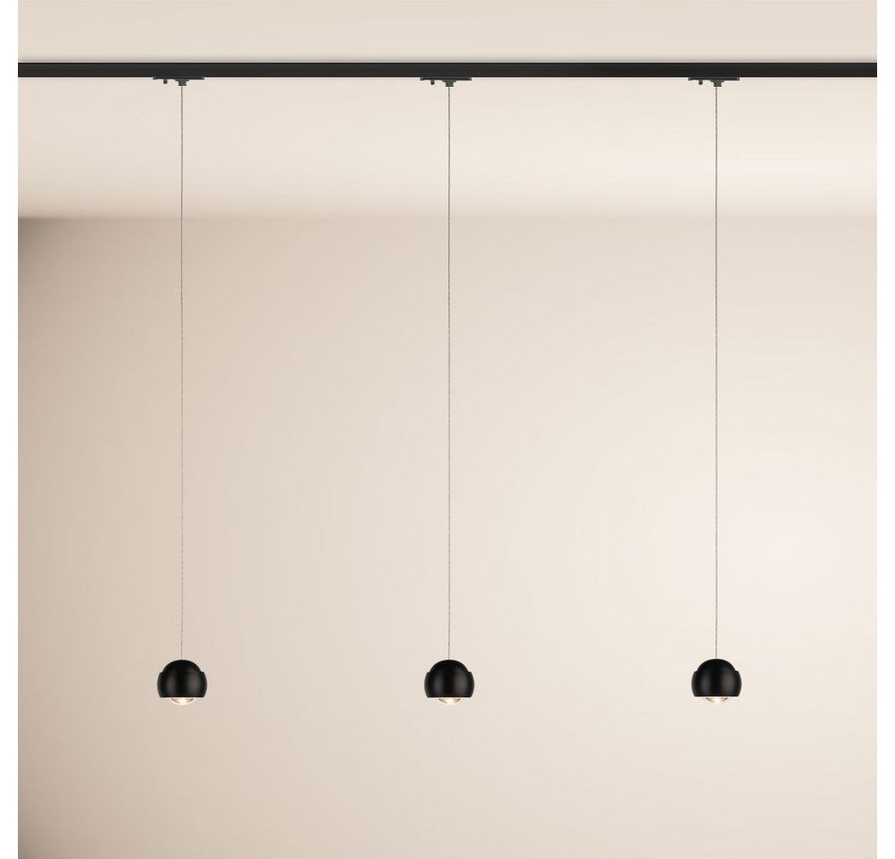 s.luce Pendelleuchte Beam LED 1-Phase-Schiene 200cm Esszimmerlampe Endeinspeiser Schwarz, Warmweiß s.luce Pendelleuchte Beam LED 1-Phase-Schiene 200cm Esszimmerlampe Endeinspeiser Schwarz, Warmweiß von s.luce