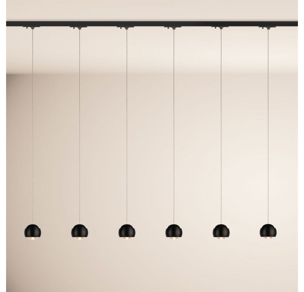 s.luce Pendelleuchte Beam LED 1-Phase-Schiene 200cm Esszimmerlampe Endeinspeiser Schwarz, Warmweiß s.luce Pendelleuchte Beam LED 1-Phase-Schiene 200cm Esszimmerlampe Endeinspeiser Schwarz, Warmweiß von s.luce