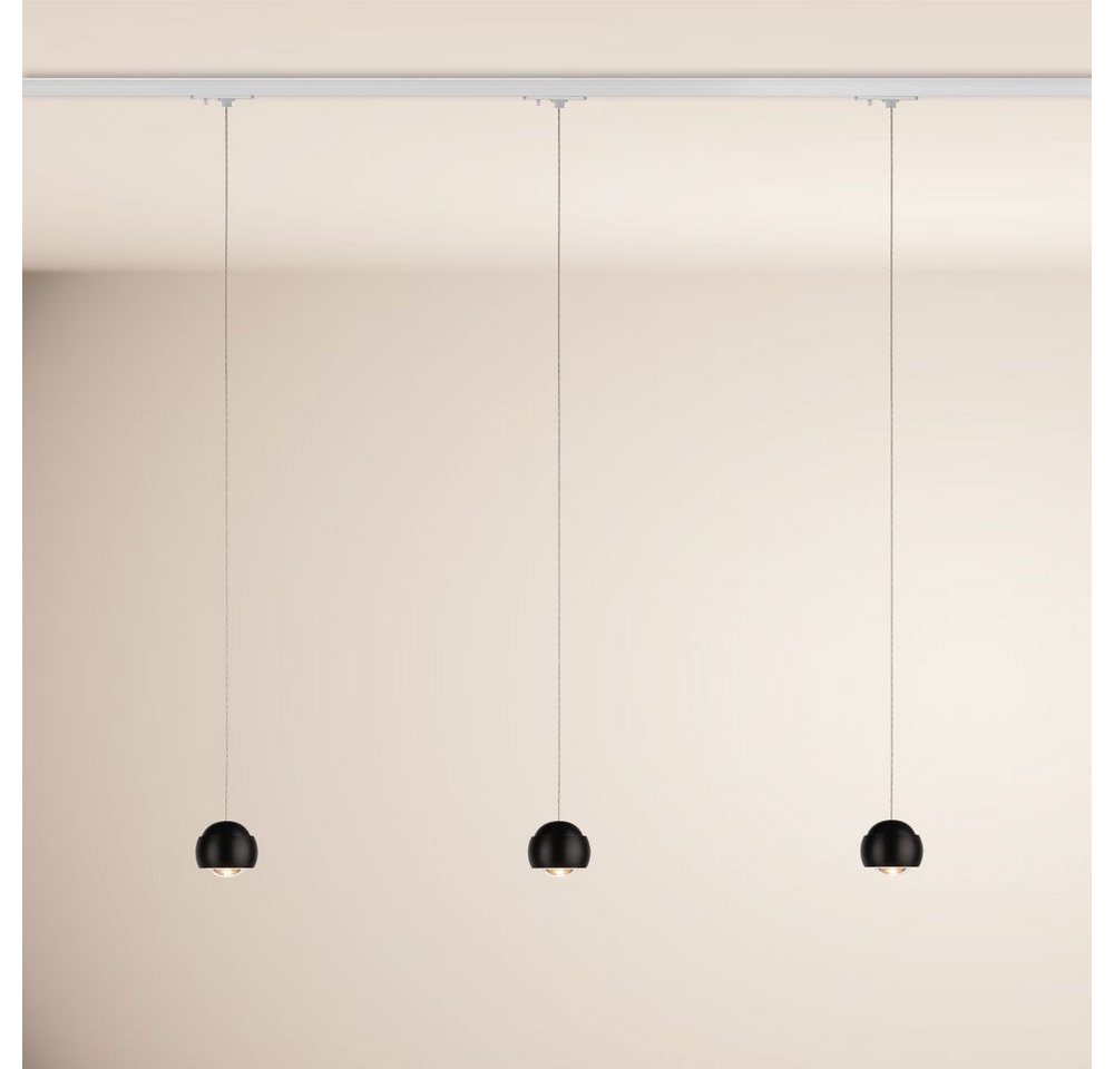 s.luce Pendelleuchte Beam LED 1-Phase-Schiene 200cm Esszimmerlampe Endeinspeiser Schwarz, Warmweiß s.luce Pendelleuchte Beam LED 1-Phase-Schiene 200cm Esszimmerlampe Endeinspeiser Schwarz, Warmweiß von s.luce