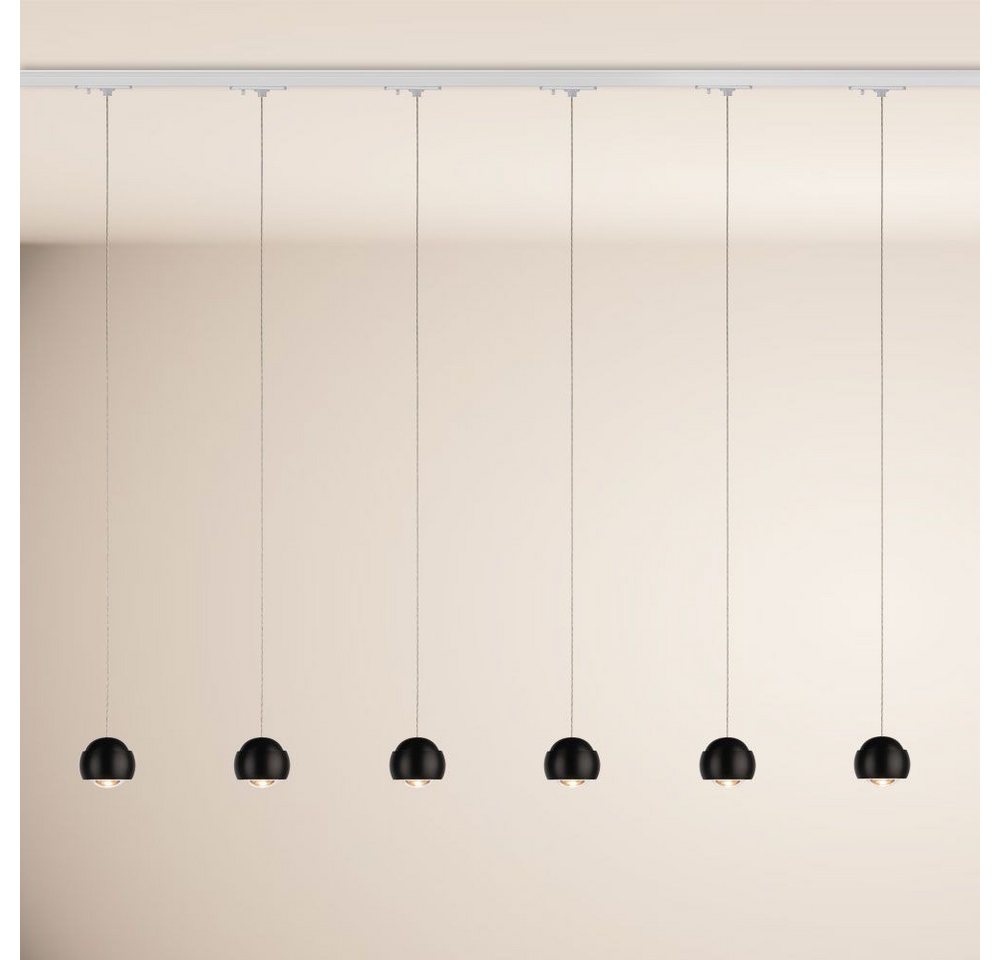 s.luce Pendelleuchte Beam LED 1-Phase-Schiene 200cm Esszimmerlampe Endeinspeiser Schwarz, Warmweiß s.luce Pendelleuchte Beam LED 1-Phase-Schiene 200cm Esszimmerlampe Endeinspeiser Schwarz, Warmweiß von s.luce