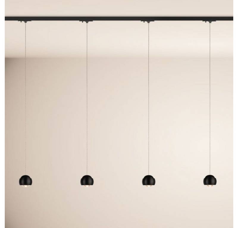 s.luce Pendelleuchte Beam LED 1-Phase-Schiene 200cm Esszimmerlampe Mitteleinsp. Schwarz, Warmweiß von s.luce