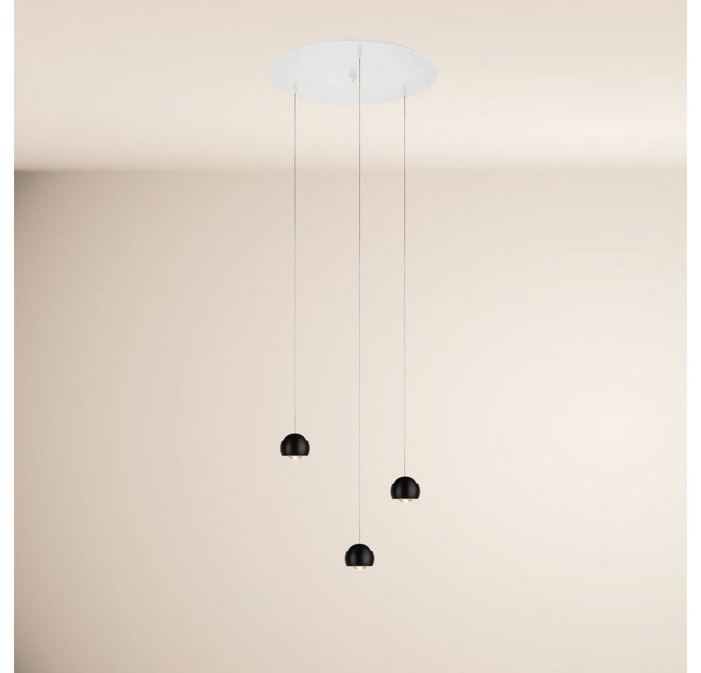 s.luce Pendelleuchte Beam LED 3- oder 5-flammig Modular Baldachin Schwarz, Warmweiß s.luce Pendelleuchte Beam LED 3- oder 5-flammig Modular Baldachin Schwarz, Warmweiß von s.luce