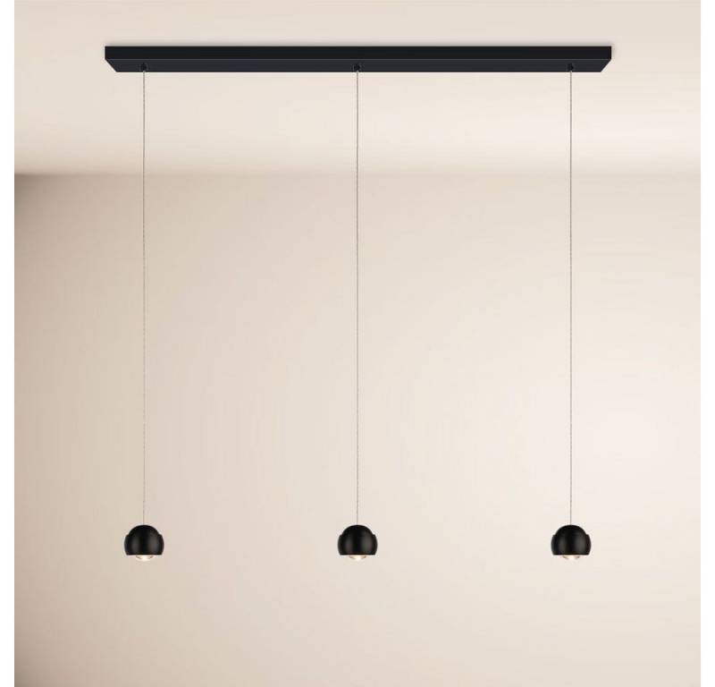 s.luce Pendelleuchte Beam LED Esstisch-Pendelleuchte Balken 120cm Schwarz, Warmweiß von s.luce
