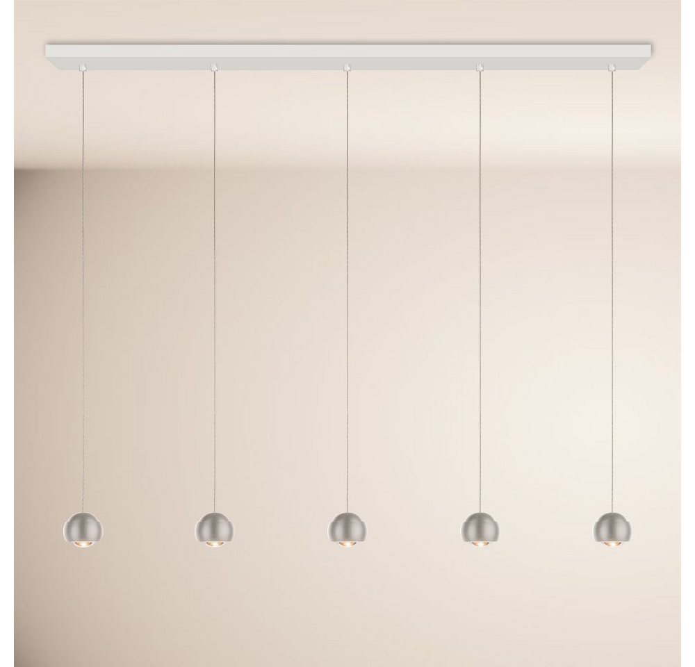 s.luce Pendelleuchte Beam LED Esstisch-Pendelleuchte Balken Aluminium, 160cm Schiene, Warmweiß von s.luce