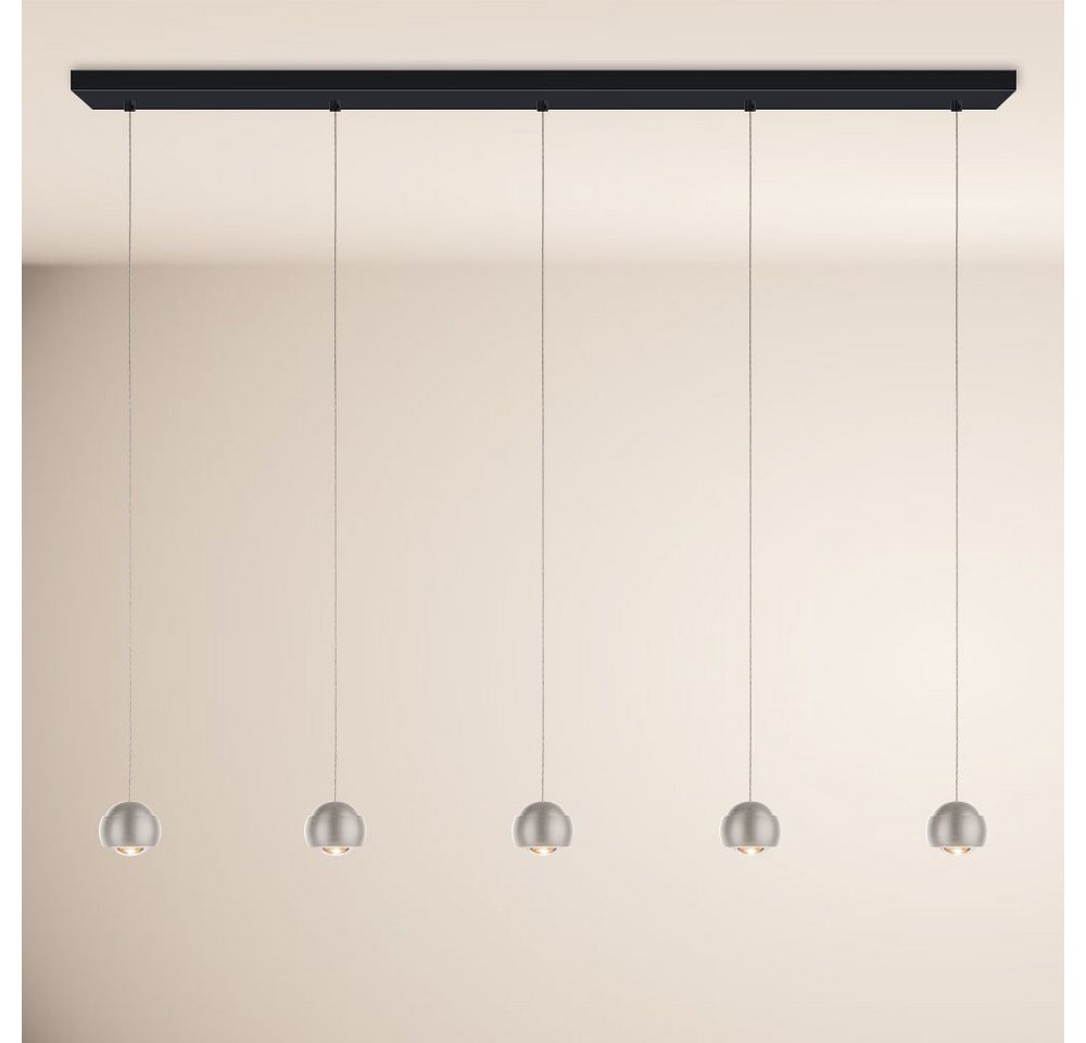 s.luce Pendelleuchte Beam LED Esstisch-Pendelleuchte Balken Aluminium, 160cm Schiene, Warmweiß von s.luce