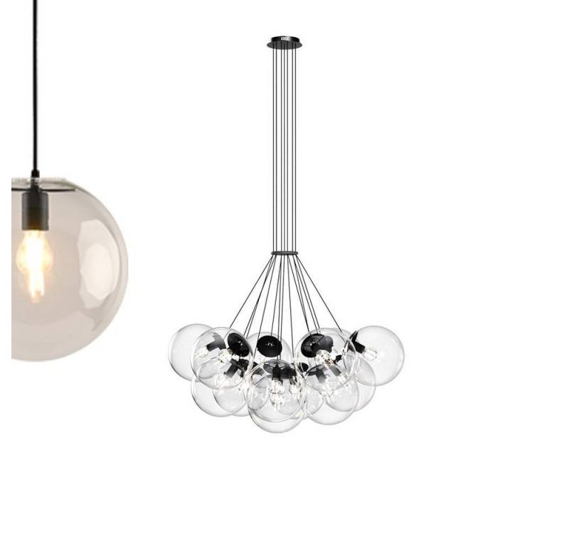 s.luce Pendelleuchte Cluster Glaskugel Galerieleuchte 13-flammig Klar von s.luce