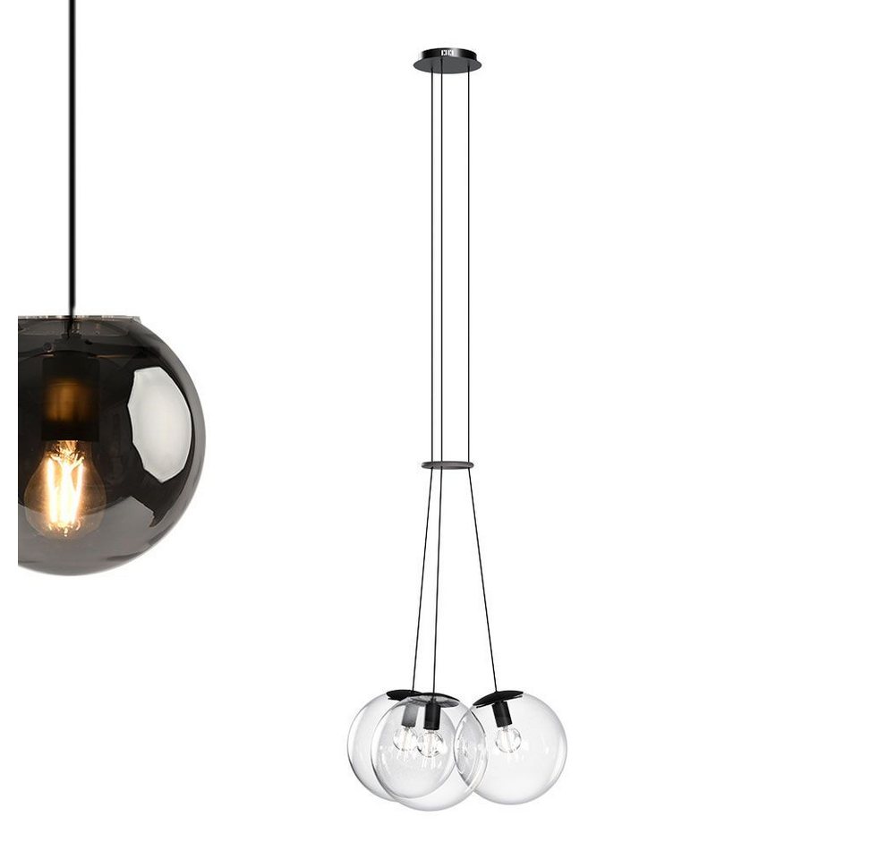 s.luce Pendelleuchte Cluster Glaskugel Galerieleuchte 3-flammig Rauch s.luce Pendelleuchte Cluster Glaskugel Galerieleuchte 3-flammig Rauch von s.luce