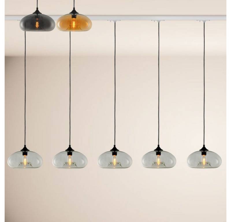 s.luce Pendelleuchte Cruet Esstisch-Hängeleuchte 1-P-Schiene 200cm ME Flach Amber von s.luce