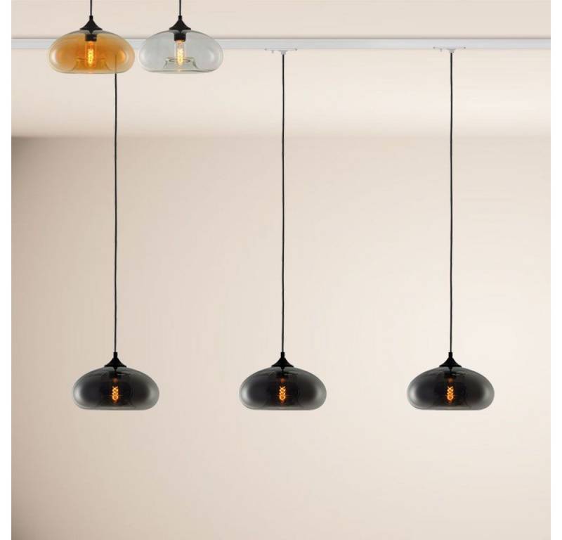 s.luce Pendelleuchte Cruet Esstisch-Hängeleuchte 1-P-Schiene 200cm ME Flach Klar von s.luce