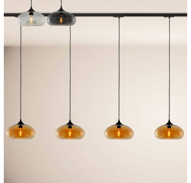 s.luce Pendelleuchte Cruet Esstisch-Hängeleuchte 1-P-Schiene 200cm ME Flach Klar von s.luce