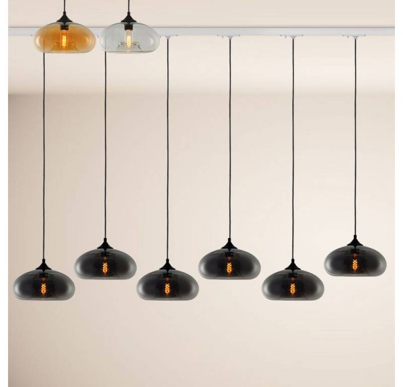 s.luce Pendelleuchte Cruet Esstisch-Hängeleuchte 1-P-Schiene 200cm ME Flach Klar von s.luce