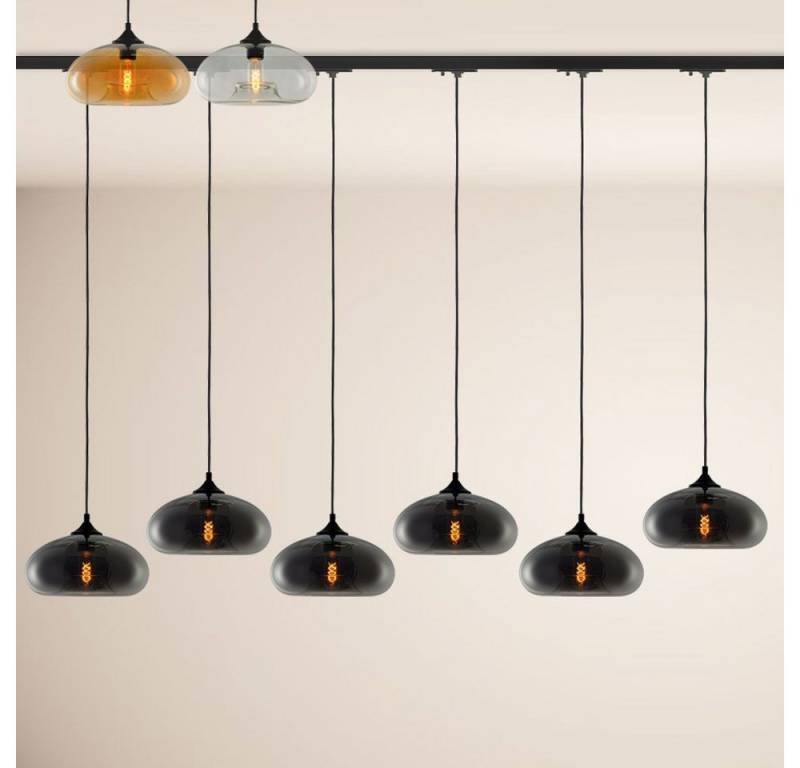 s.luce Pendelleuchte Cruet Esstisch-Hängeleuchte 1-P-Schiene 200cm ME Flach Klar von s.luce