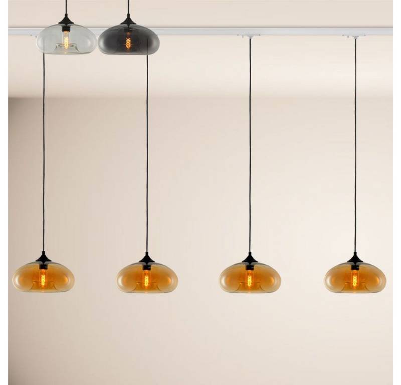 s.luce Pendelleuchte Cruet Esstisch-Hängeleuchte 1-P-Schiene 200cm ME Flach Klar von s.luce