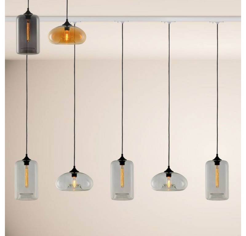 s.luce Pendelleuchte Cruet Esstisch-Hängeleuchte 1-P-Schiene 200cm ME Up&Low Amber von s.luce