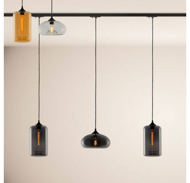 s.luce Pendelleuchte Cruet Esstisch-Hängeleuchte 1-P-Schiene 200cm ME Up&Low Klar von s.luce
