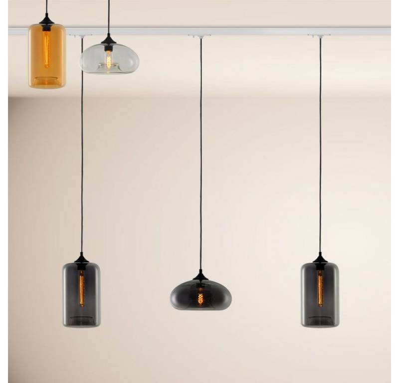 s.luce Pendelleuchte Cruet Esstisch-Hängeleuchte 1-P-Schiene 200cm ME Up&Low Klar von s.luce