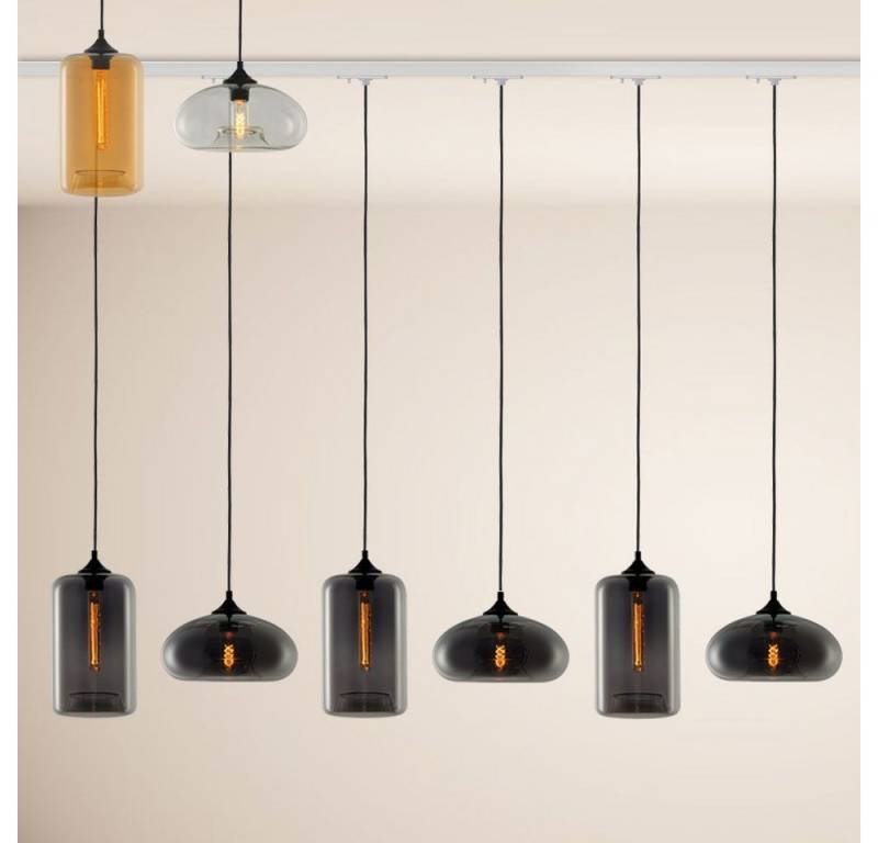 s.luce Pendelleuchte Cruet Esstisch-Hängeleuchte 1-P-Schiene 200cm ME Up&Low Klar von s.luce