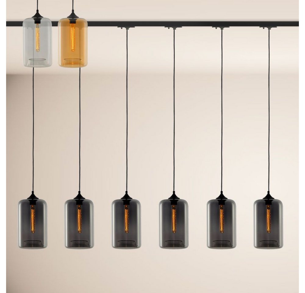 s.luce Pendelleuchte Cruet Esstisch-Hängeleuchte 1-Phasen-Schiene 200cm EE Up Amber s.luce Pendelleuchte Cruet Esstisch-Hängeleuchte 1-Phasen-Schiene 200cm EE Up Amber von s.luce