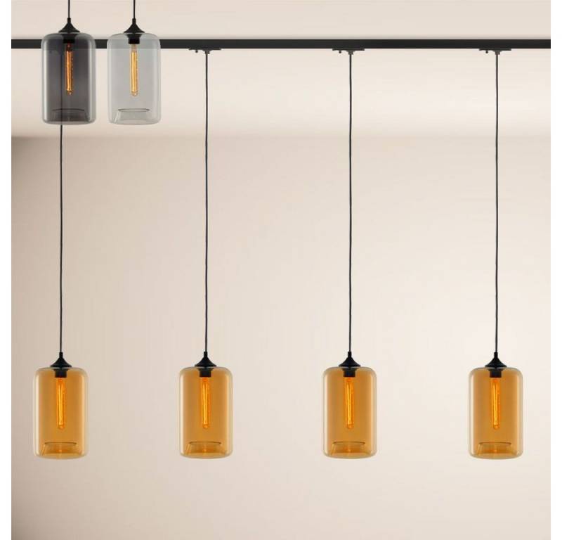 s.luce Pendelleuchte Cruet Esstisch-Hängeleuchte 1-Phasen-Schiene 200cm ME Up Klar von s.luce