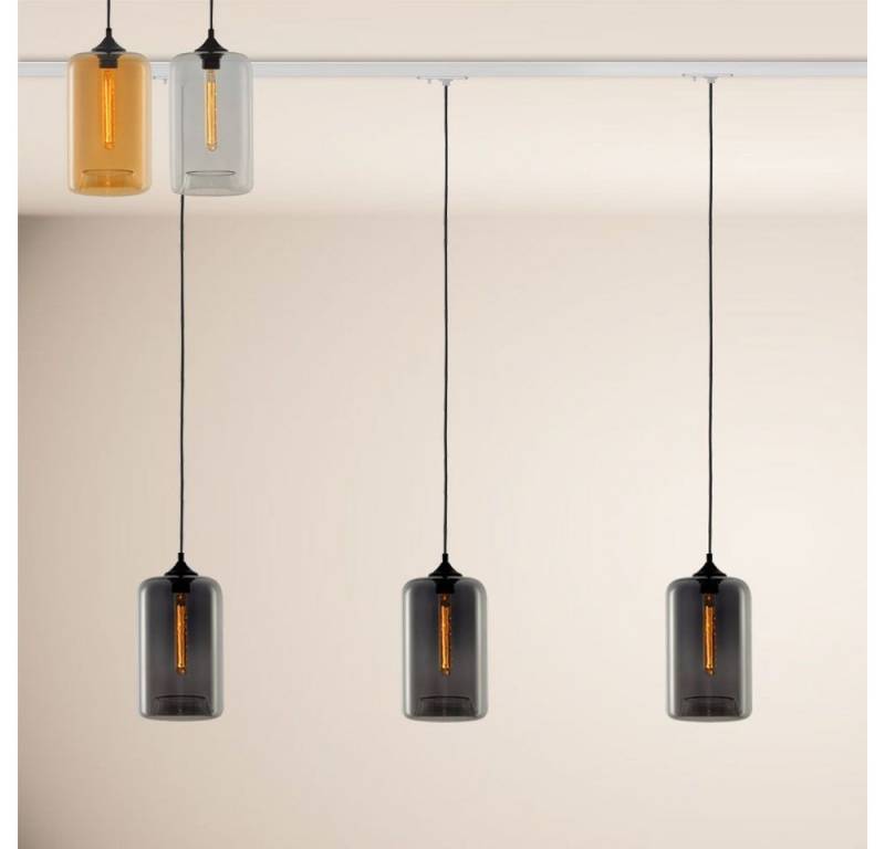 s.luce Pendelleuchte Cruet Esstisch-Hängeleuchte 1-Phasen-Schiene 200cm ME Up Klar von s.luce