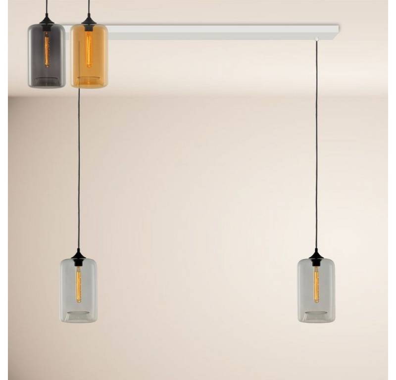 s.luce Pendelleuchte Cruet Esstisch-Pendelleuchte 2-5-flammig Balken 120cm Up Rauch von s.luce