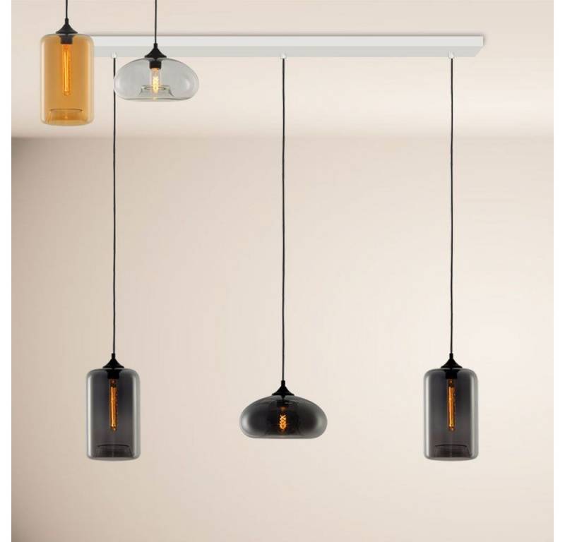 s.luce Pendelleuchte Cruet Esstisch-Pendelleuchte 2-5 flammig Balken 160cm Up&Low Amber von s.luce